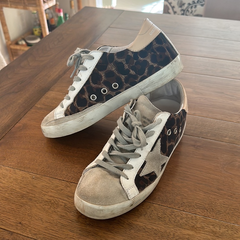 Golden Goose Leopard Sneakers